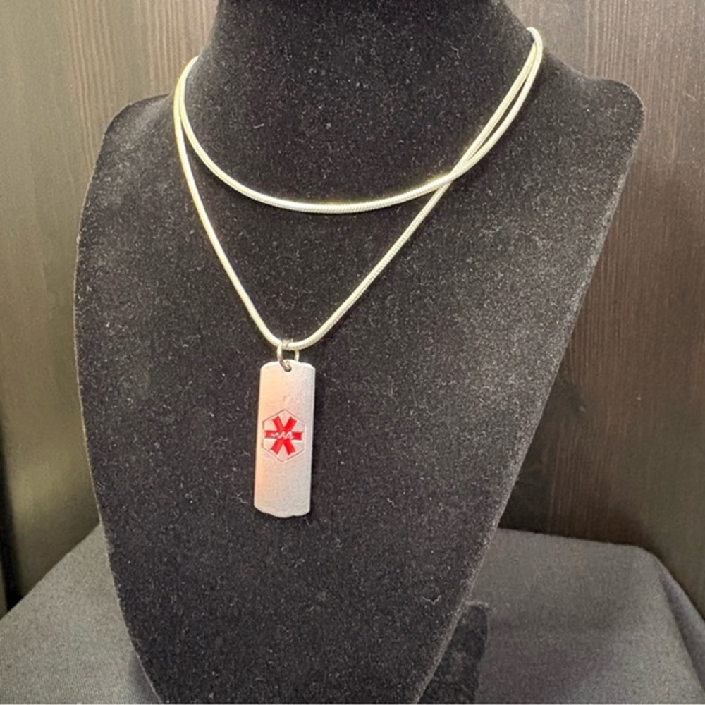 Penicillin Allergy - Medical Alert Pendant Necklace